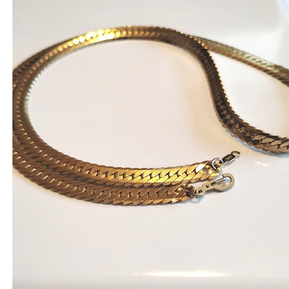 Jewelry - Vintage 24" Chain Necklace Liquid Gold 90s Y2K Snake Minimalist Clean Mob Wife